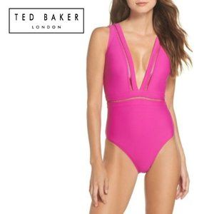 Ted Baker Deep V Plunge One Piece Swimsuit